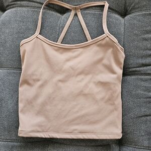 Beige Strappy Tank Top